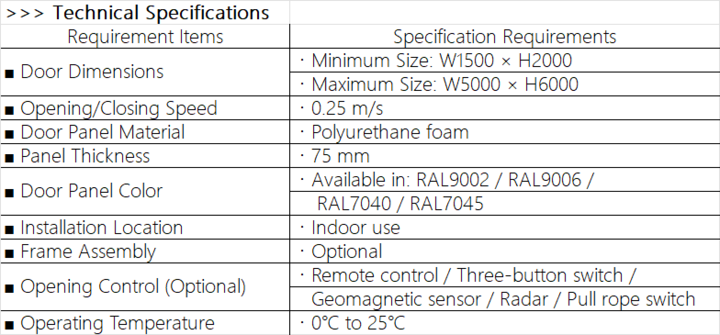 冷蔵庫用断熱オーバースライドドアEN